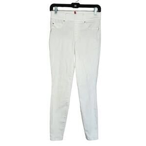 Spanx Women Jeans, White Stretchy Pull-On Skinny Jeggings, Sz Small